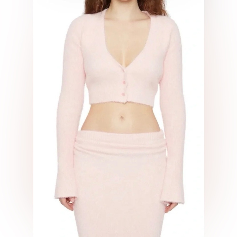 Danielle Guizio Sweet Rib Knit Cardigan